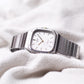 1984 Seiko Chronos 'Baby Santos' Textured White Dial Men's Wrist-Watch