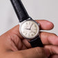 [Serviced] 1960s French Croton Reliance Aged Silver Sunburst Dial Mechanical Men's Wrist-Watch