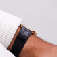 [Mint] 1977 Seiko Quartz Octagon Straight Grain Golden Dial Men's Wrist-Watch