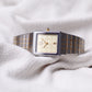 1984 Citizen Quartz Golden 'Grid' Dial Two Tone Tank Men's Wrist-Watch