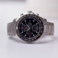 2008 Seiko Quartz Chronograph-Alarm Inky Black Dial Men's Wrist-Watch