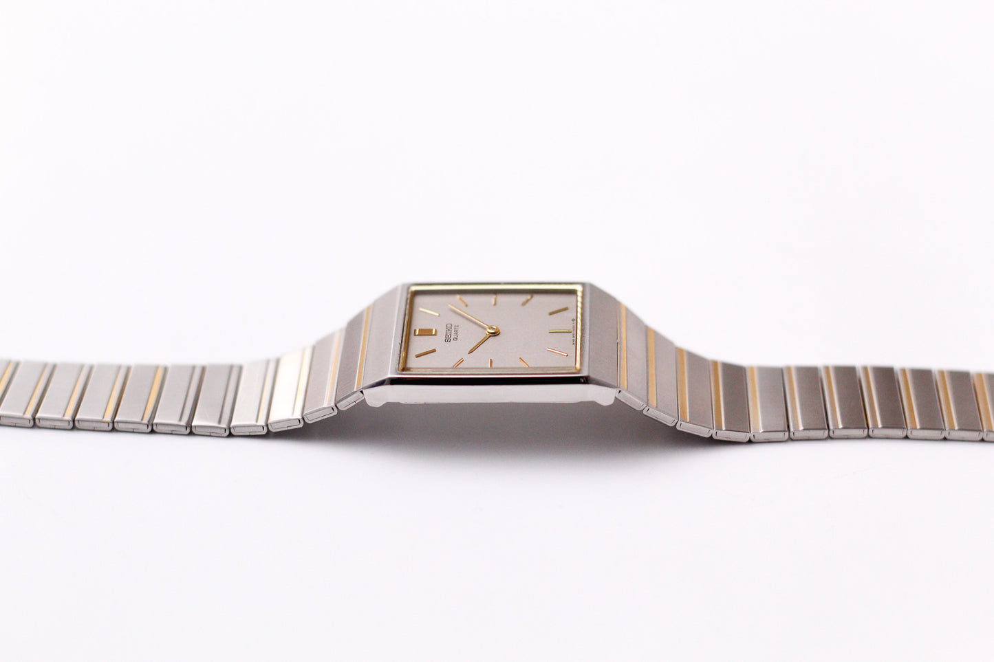 1987 Seiko Quartz Two Tone Tank Men's Wrist-Watch