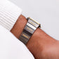 [Near Mint] 1983 Seiko 'Baby Santos Tank' Two Tone Deep Gray Dial Men's Wrist-Watch