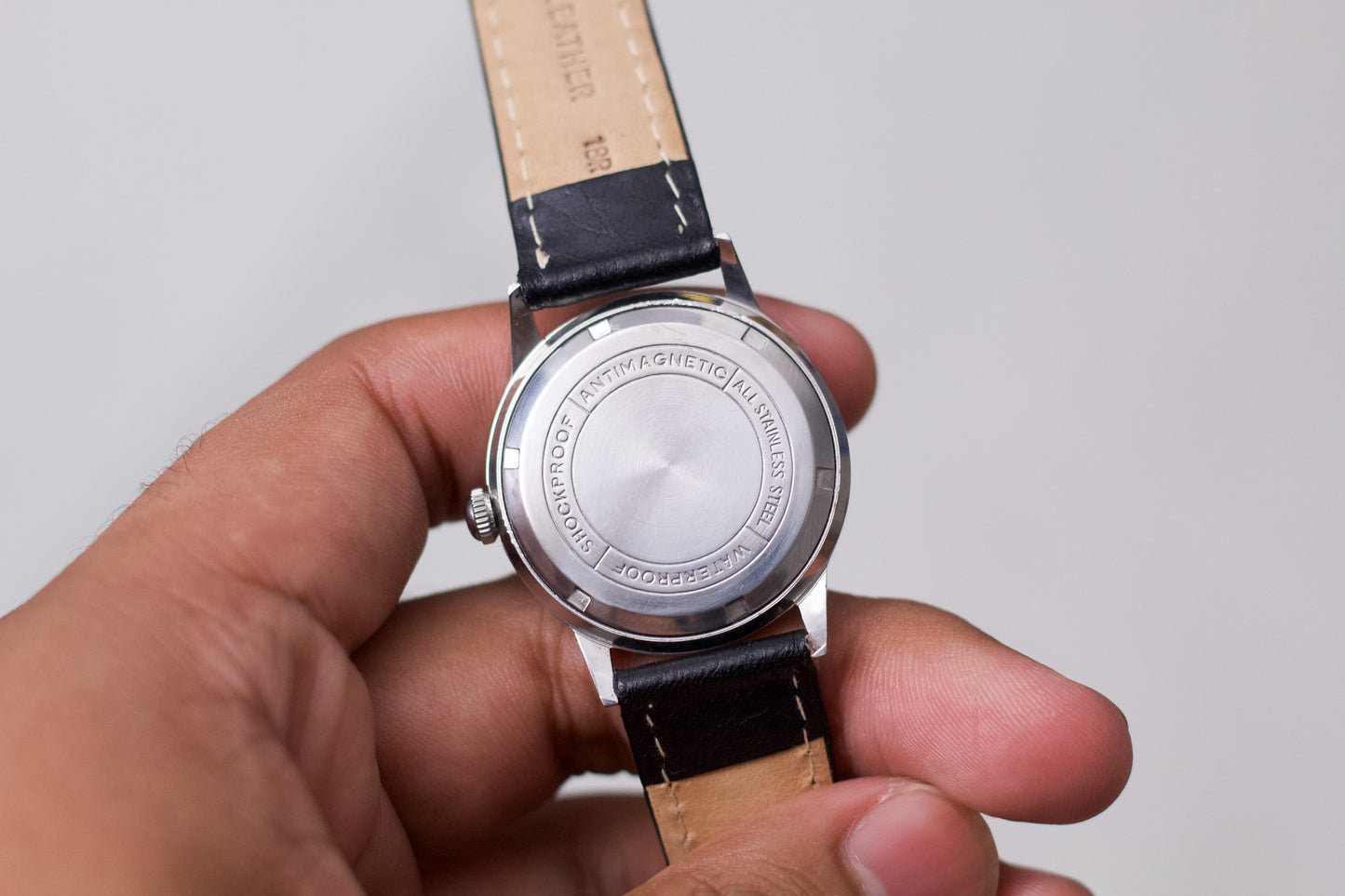 [Serviced] 1960s French Croton Reliance Aged Silver Sunburst Dial Mechanical Men's Wrist-Watch