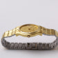 2000s Pulsar Quartz Straight Grain Golden Dial Men's Wrist-Watch