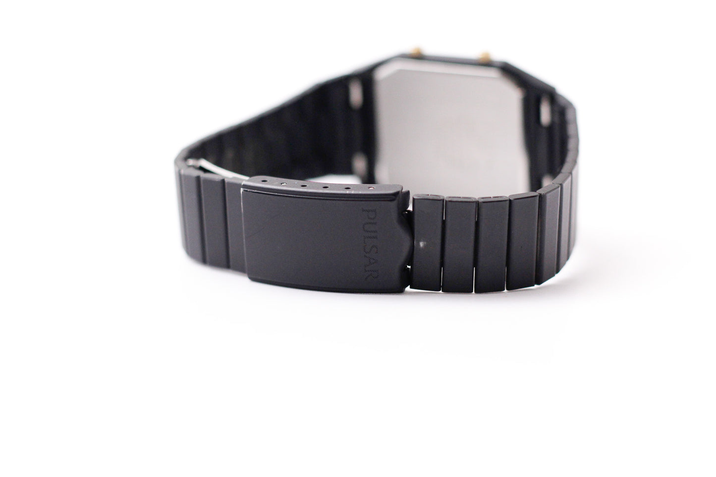 1998 Pulsar Quartz Ana-Digi Two Tone Black Case Men's Wrist-Watch