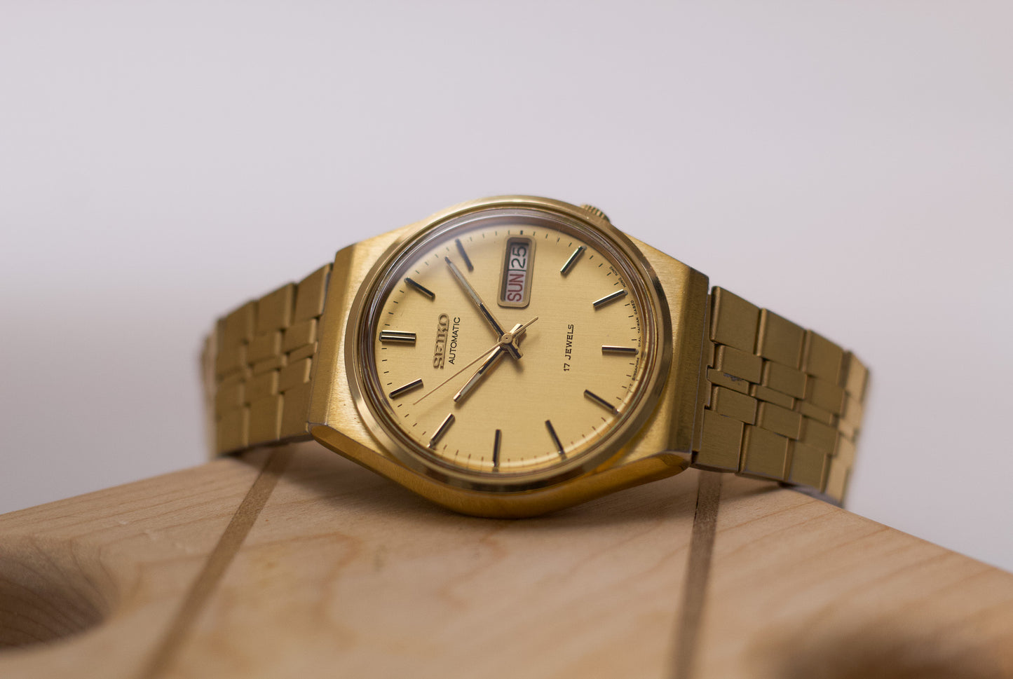 [Serviced] 1979 Seiko Automatic Golden Dial Men's Wrist-Watch