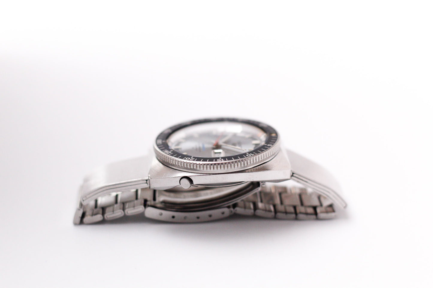 1968 Seiko 5 Sports Metallic Blue Sunburst Dial Men's Wrist-Watch