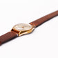 [Serviced] 1960s Helbros Mechanical Golden Sunburst Dial Men's Wrist-Watch