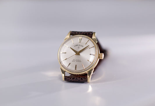 [Serviced] 1960s USA Lord Elgin Automatic Champagne Dial Men's Wrist-Watch