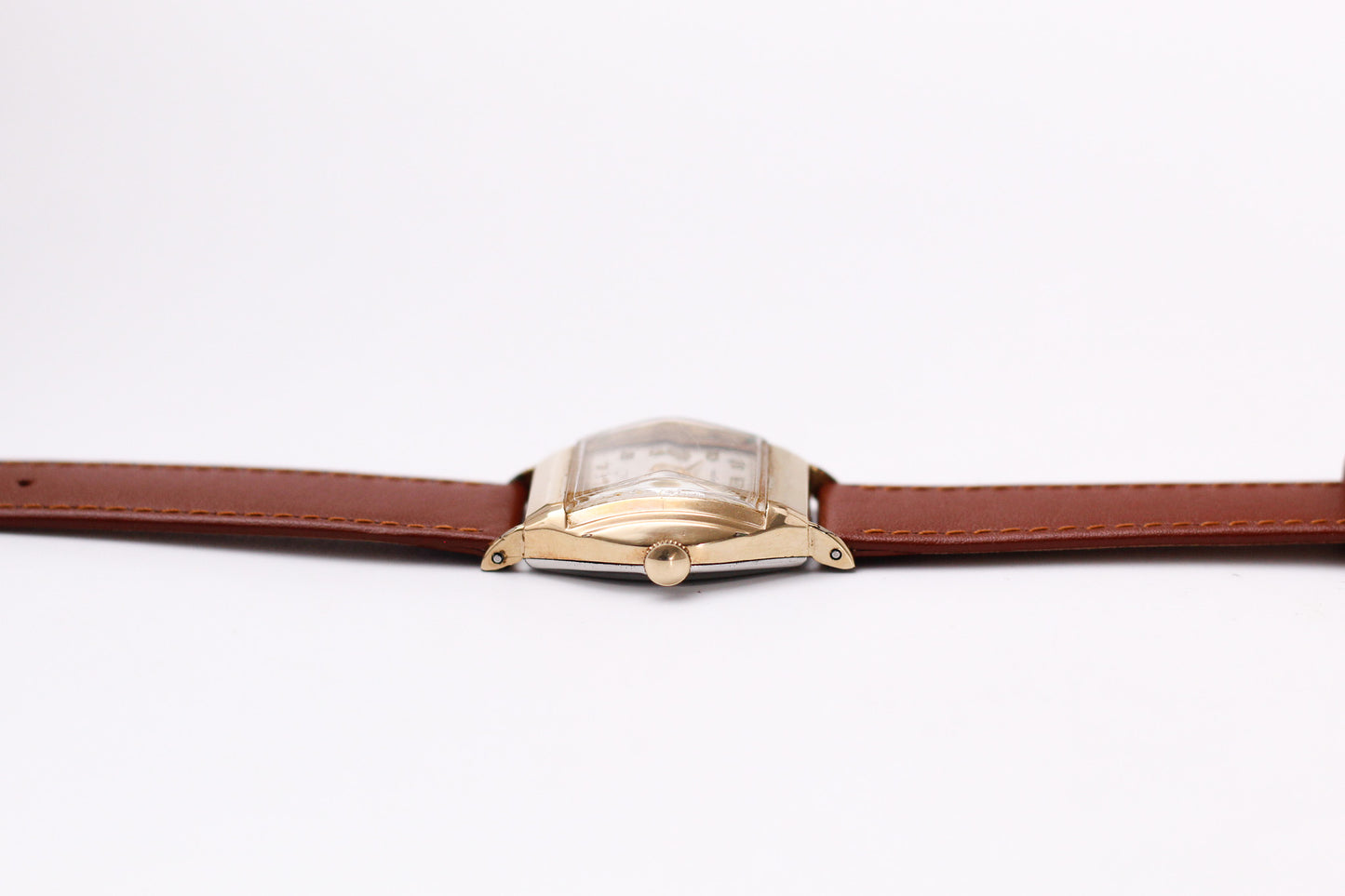 1950s Benrus Mechanical Faceted Crystal Men's Wrist-Watch W/Box