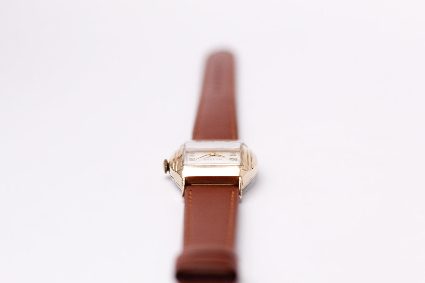 1950s Benrus Mechanical Faceted Crystal Men's Wrist-Watch W/Box