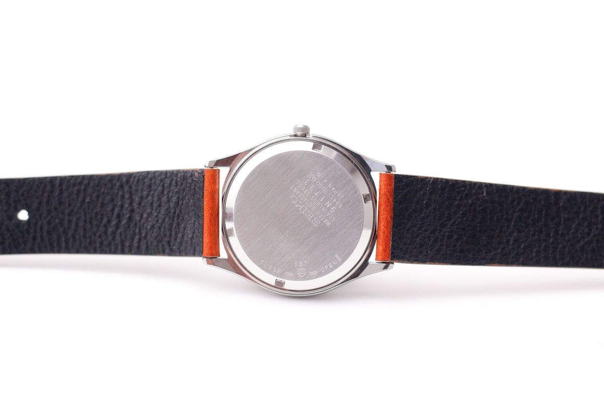 1979 Seiko Lord Quartz Straight Grain Silver Dial Men's Wrist-Watch