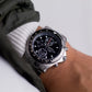 2008 Seiko Quartz Chronograph-Alarm Inky Black Dial Men's Wrist-Watch