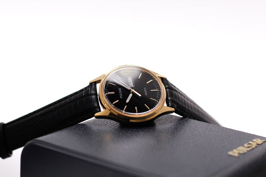 1994 Pulsar Quartz Inky Black Dial Men's Wrist-Watch W/Box & Papers