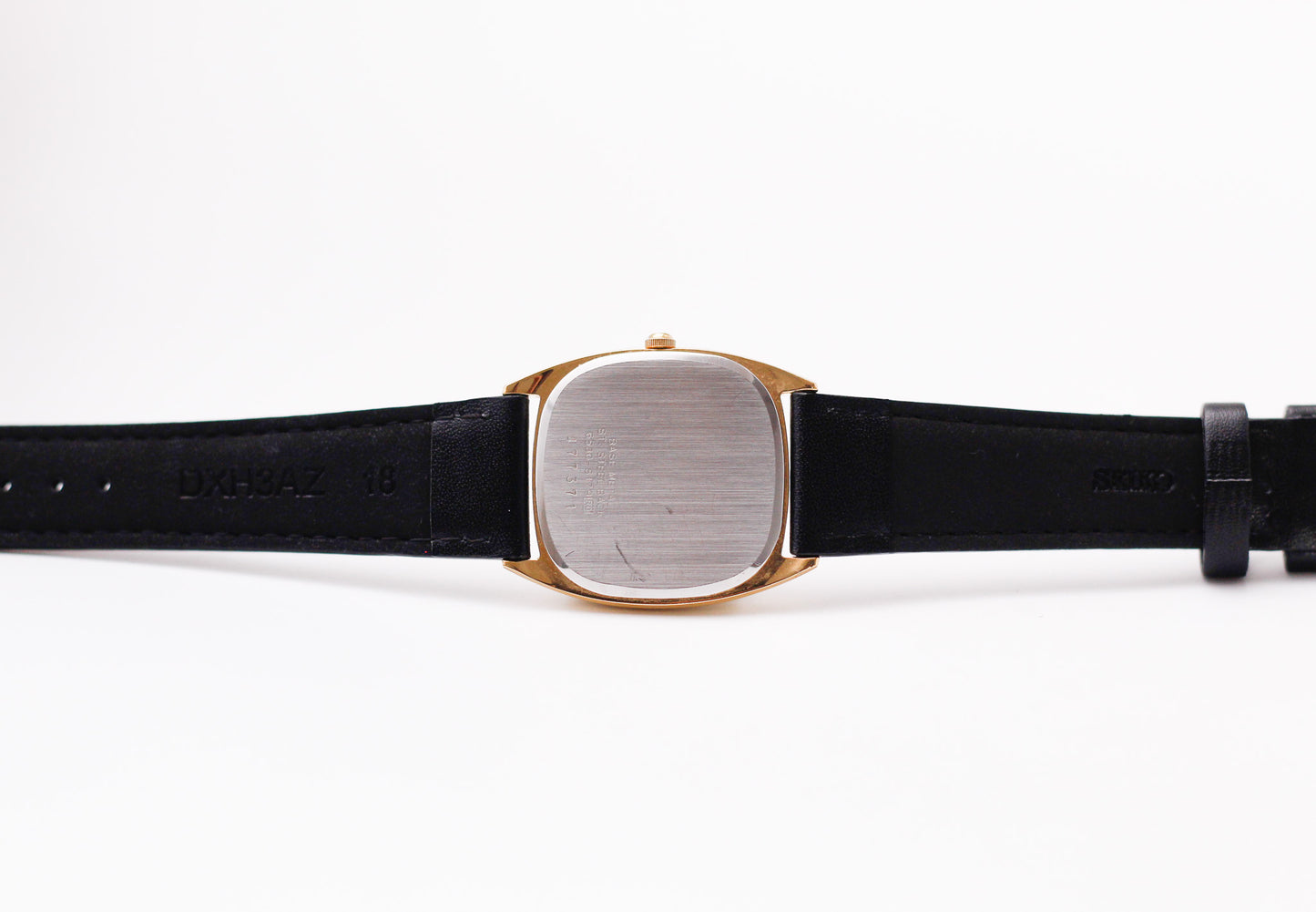 1984 Seiko Quartz Straight Grain Golden Dial Men's Wrist Watch