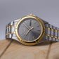 1998 Seiko Two Tone Quartz Sunburst Gray Dial Men's Wrist-Watch
