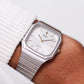1984 Seiko Chronos 'Baby Santos' Textured White Dial Men's Wrist-Watch