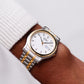 [Near Mint] 1997 Seiko Quartz Stark White Dial Two Tone Case Men's Wrist-Watch W/Box