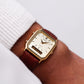 2001 Pulsar Quartz Ana-Digi Straight Grain Golden Dial Men's Wrist-Watch