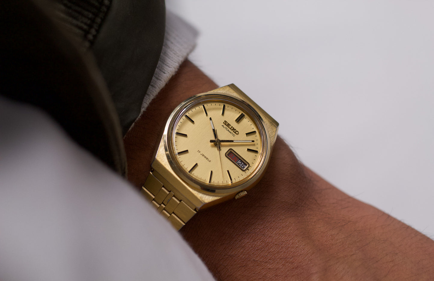 [Serviced] 1979 Seiko Automatic Golden Dial Men's Wrist-Watch