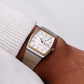 1980s Hamilton Quartz Cream White Dial Two Tone Men's Wrist-Watch W/Box & Papers
