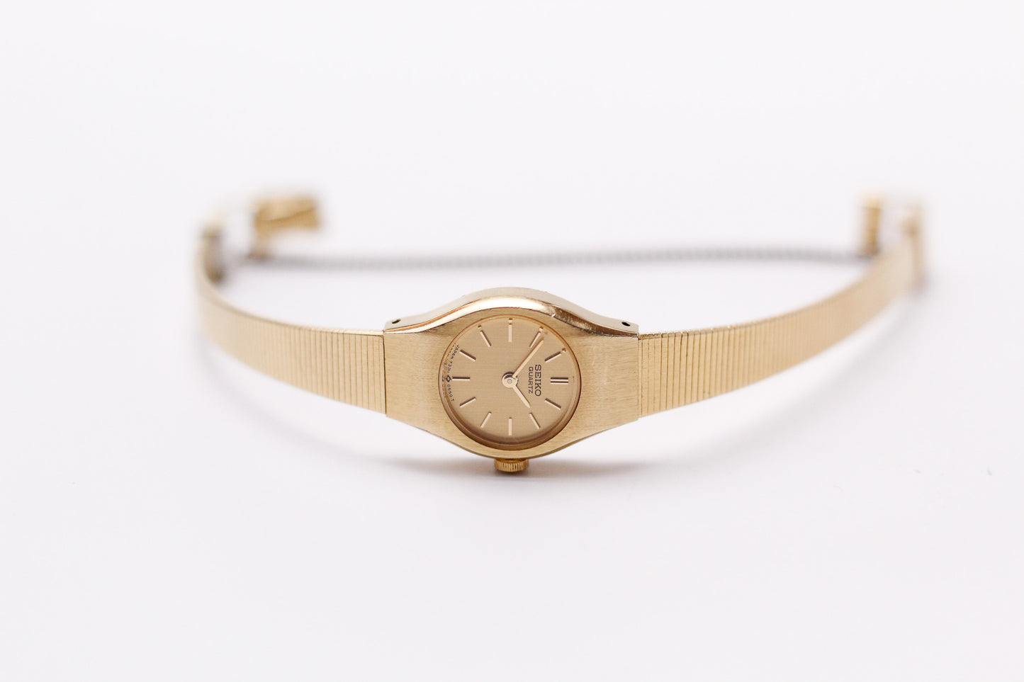 1984 Seiko Quartz Straight Grain Golden Dial Ladies' Wrist-Watch