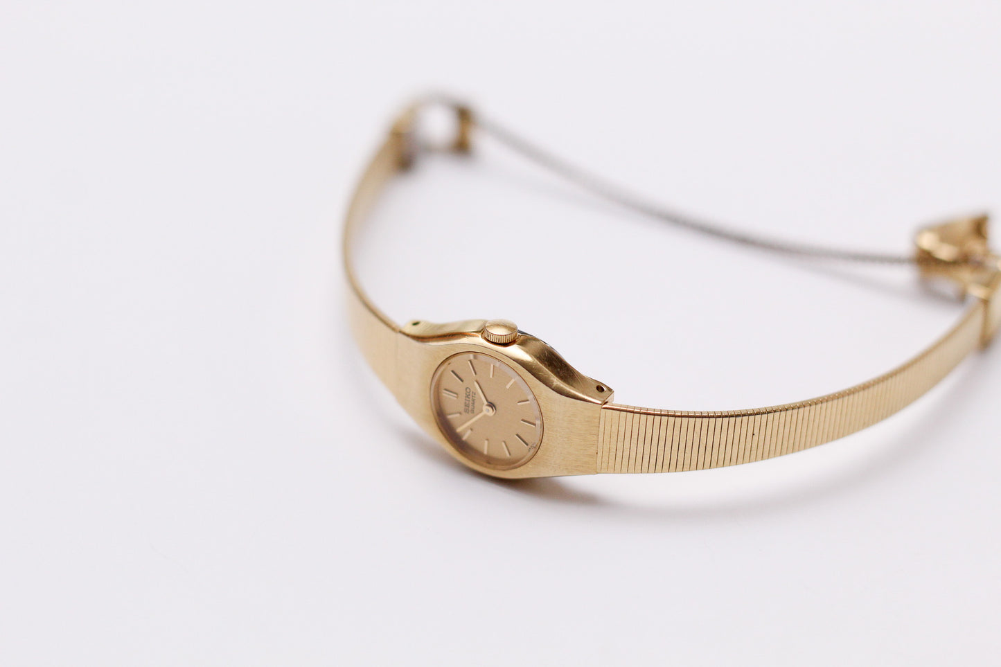 1984 Seiko Quartz Straight Grain Golden Dial Ladies' Wrist-Watch