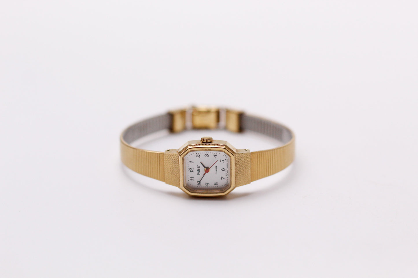 1995 Pulsar Quartz Silver Arabic Numeral Dial Ladies' Wrist-Watch
