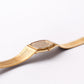 1983 Pulsar Quartz Straight Grain Golden Dial Men's Wrist Watch
