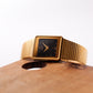 1996 Citizen Quartz Striped Charcoal Black Dial Tank Men's Wrist-Watch