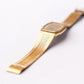 1983 Pulsar Quartz Straight Grain Golden Dial Men's Wrist Watch