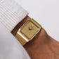 1986 Seiko Quartz 'Gem' Tank Light Golden Dial Men's Wrist-Watch