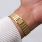 1986 Seiko Quartz 'Gem' Tank Light Golden Dial Men's Wrist-Watch