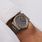 1984 Seiko Quartz Two Tone Deep Gray Dial Men's Wrist-Watch