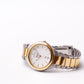 2001 Seiko SQ Quartz Pinstripe White Dial Two Tone Case Wrist-Watch