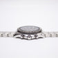 2008 Seiko Quartz Chronograph-Alarm Inky Black Dial Men's Wrist-Watch