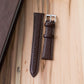 18mm Seiko Chocolate Brown Strap Steel Buckle