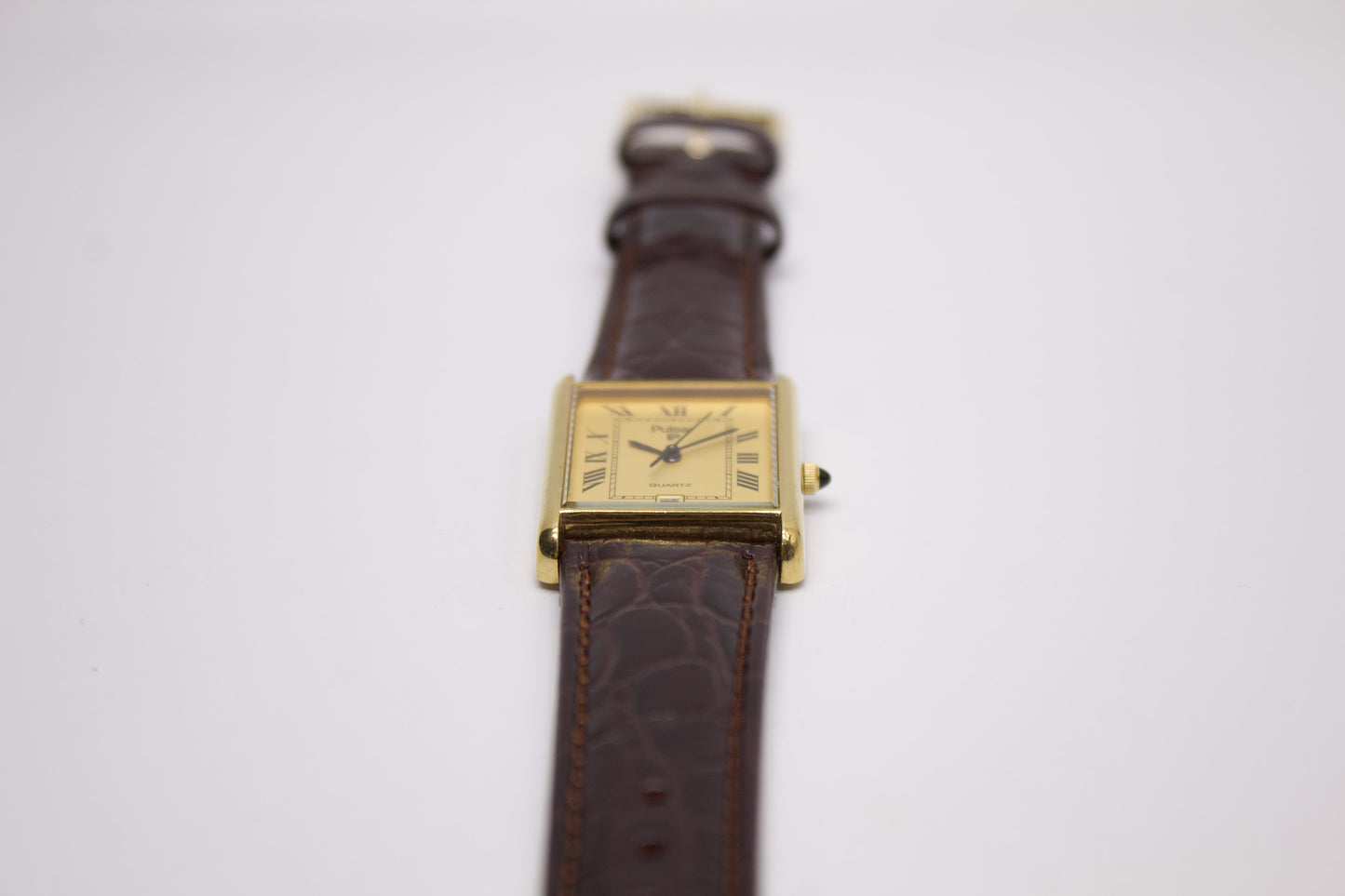 1993  Pulsar Quartz 'Roman Baby Tank' Men's Wrist-Watch