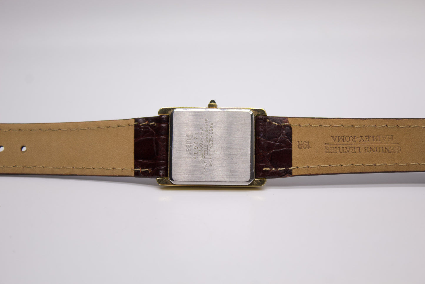 1993  Pulsar Quartz 'Roman Baby Tank' Men's Wrist-Watch