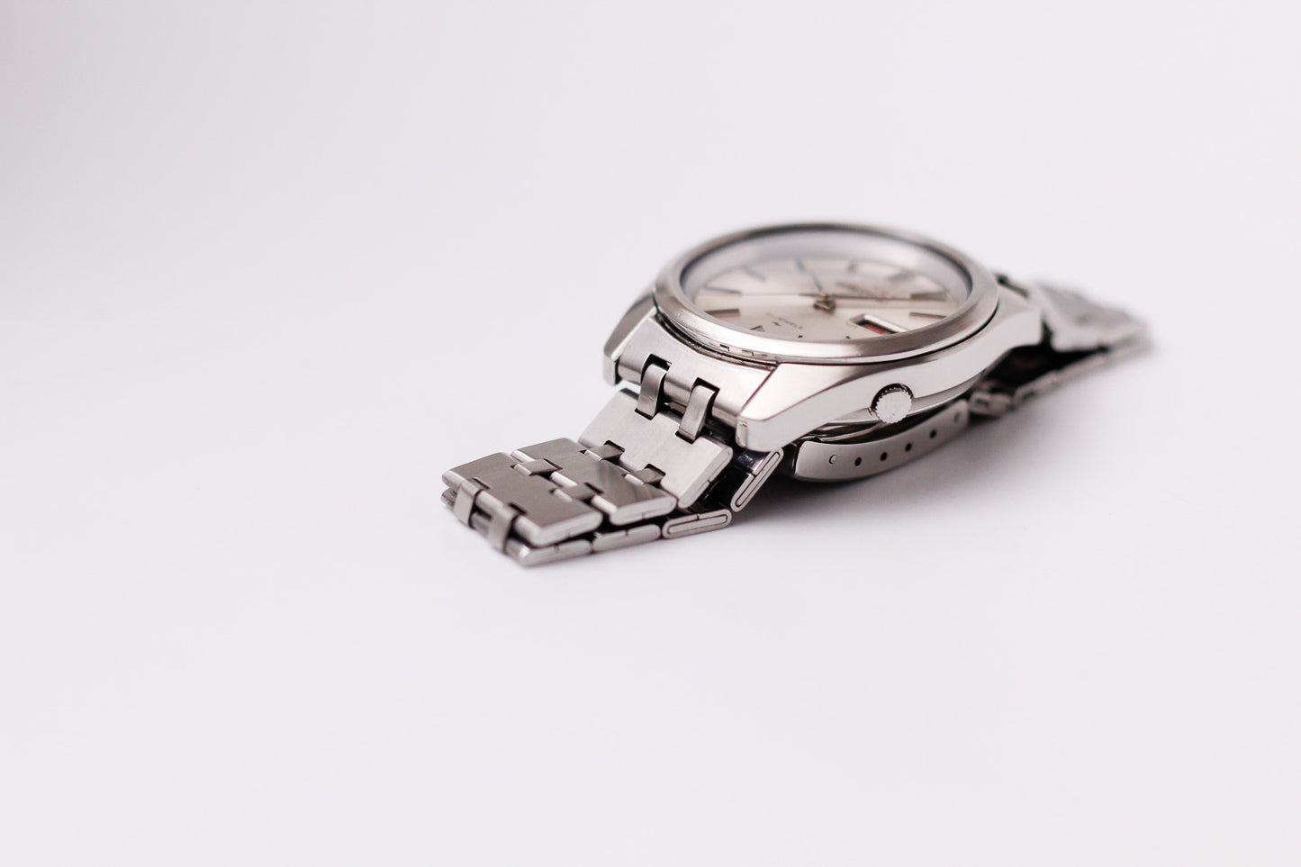 [Serviced] 1970 Seiko 5 Actus Automatic Gray Sunburst Dial Men's Wrist-Watch