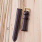 18mm Seiko Chocolate Brown Strap Golden Buckle