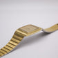 1986 Seiko Quartz 'Gem' Tank Light Golden Dial Men's Wrist-Watch