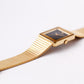 1996 Citizen Quartz Striped Charcoal Black Dial Tank Men's Wrist-Watch