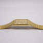 [New Old Stock] 1986 Seiko SX Tank Straight Grain Golden Dial Men's Wrist-Watch Full-Set