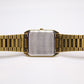 [New Old Stock] 1986 Seiko SX Tank Straight Grain Golden Dial Men's Wrist-Watch Full-Set