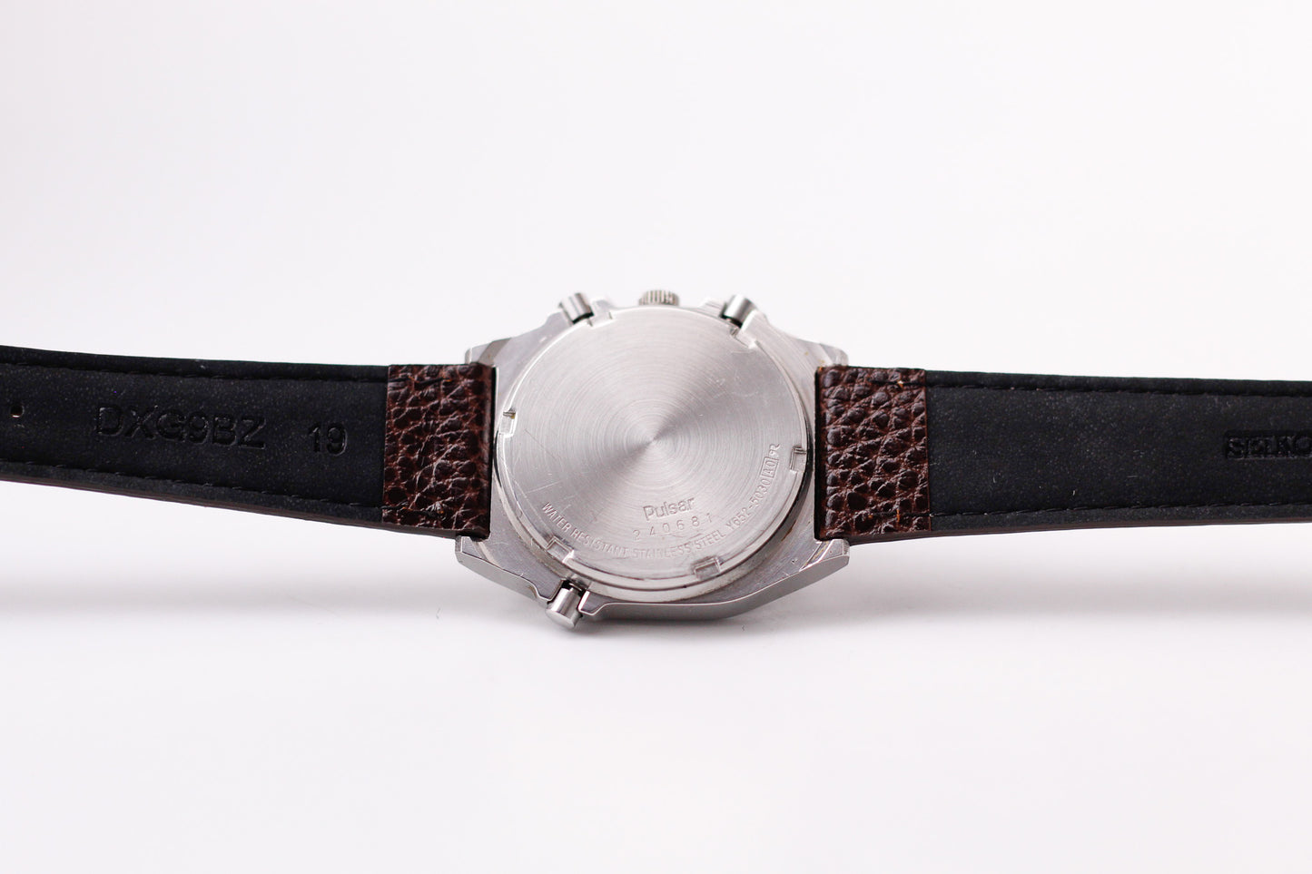 1982 Pulsar Quartz Ana-Digi Straight Grain Golden Dial Men's Wrist-Watch