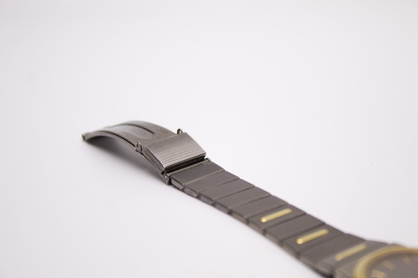 1984 Seiko Quartz Two Tone Deep Gray Dial Men's Wrist-Watch