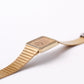 1985 Pulsar Quartz Straight Grain Golden Dial Men's Wrist-Watch