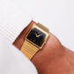 1996 Citizen Quartz Striped Charcoal Black Dial Tank Men's Wrist-Watch